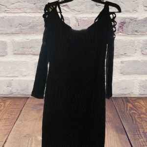 Black Off shoulder sweater dress